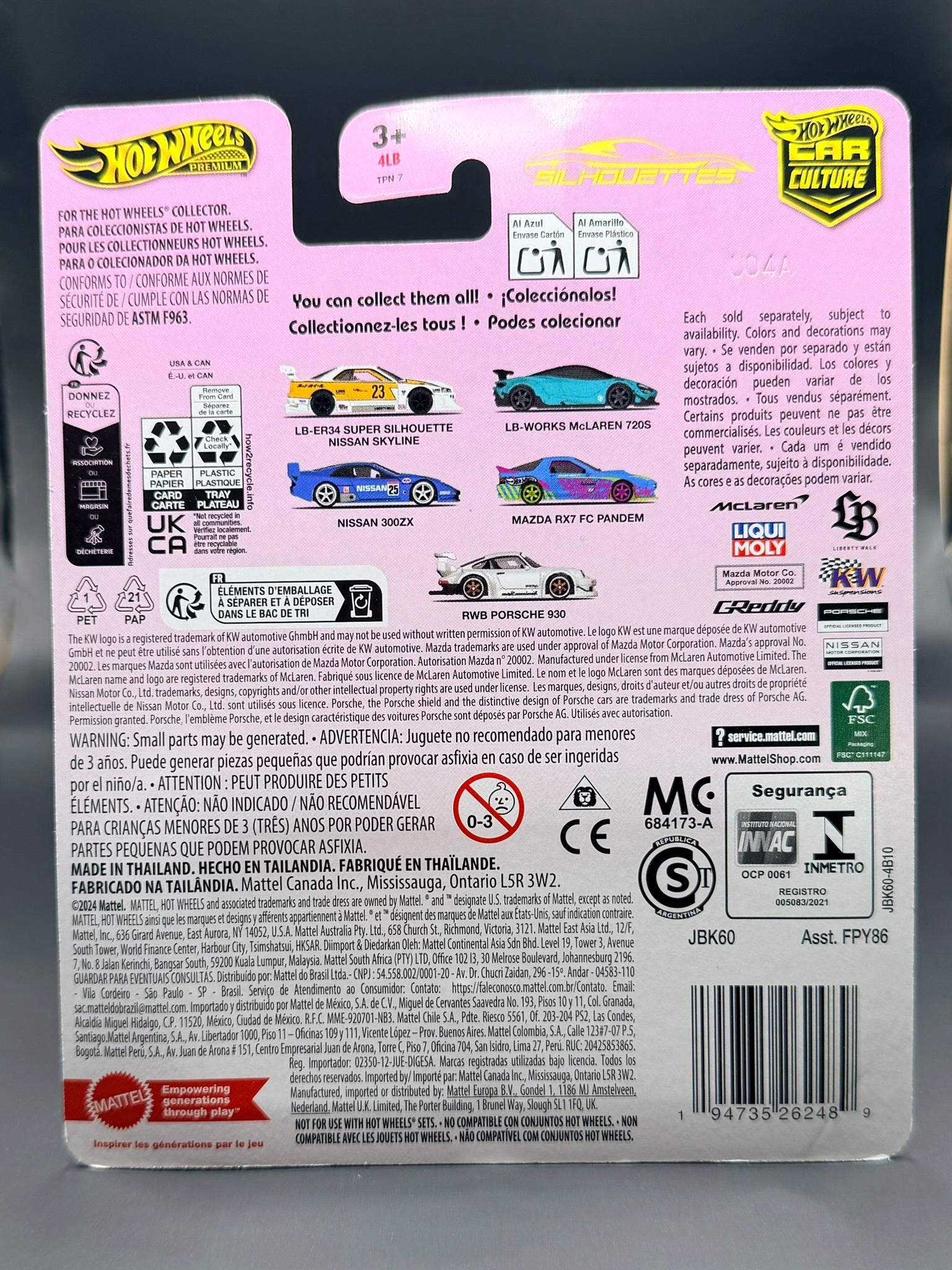 Hot Wheels Premium Car Culture Silhouettes Mazda RX7 FC Pandem